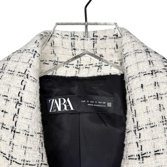 Zara Blogger Favorite Ivory Double Breasted Women’s Lady Blazer Sz S - Picture 5 of 13